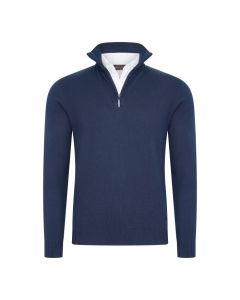 Cappuccino Italia Mock Zip Pullover Navy | Sizes: S - XXL | MOQ: 10