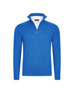 Cappuccino Italia Mock Zip Pullover Royal | Sizes: S - XXL | MOQ: 10