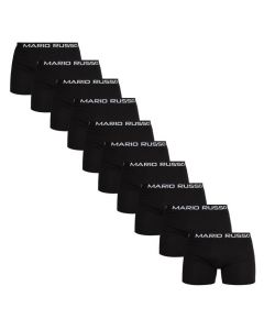 Mario Russo 10-Pack Basic Boxers Zwart | Sizes: M - XXL | MOQ: 10