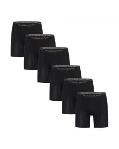 Mario Russo 6-Pack Long Fit Boxers Zwart | Sizes: M - XXL | MOQ: 10