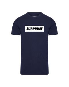 Subprime Block Tee Navy | Sizes: S - XXL | MOQ: 12